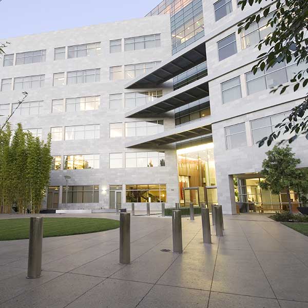 Office building with landscaping